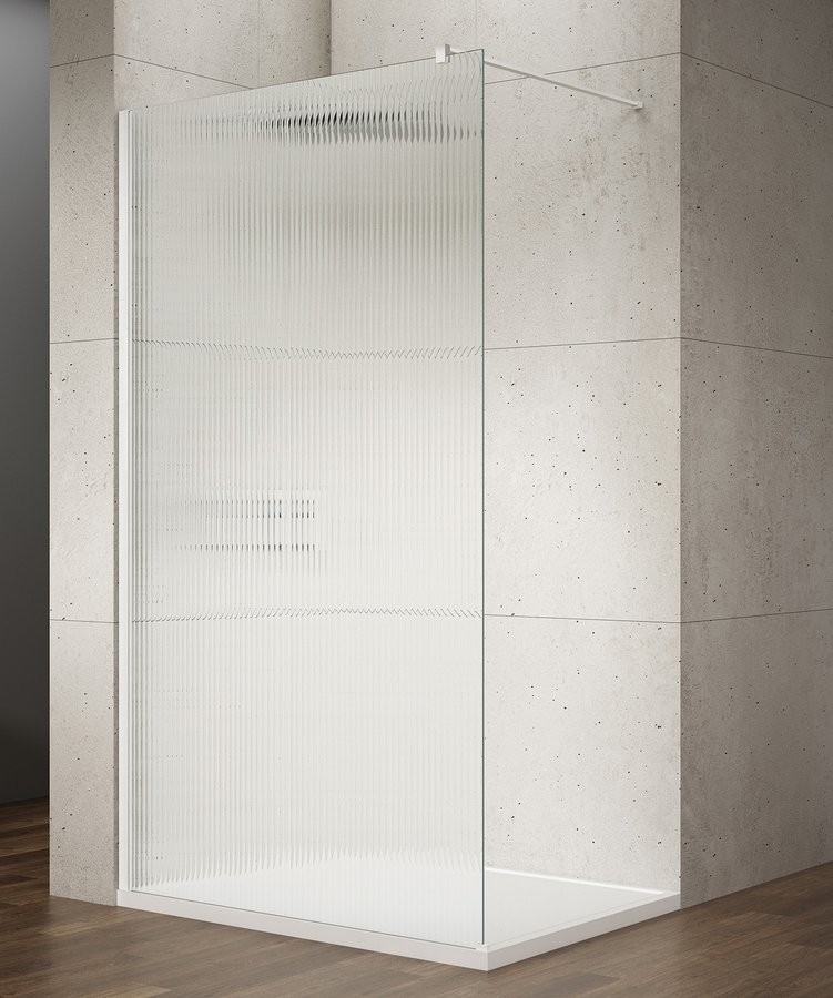GELCO VARIO WHITE jednodílná sprchová zástěna k instalaci ke stěně, sklo nordic, 900 GX1590-07