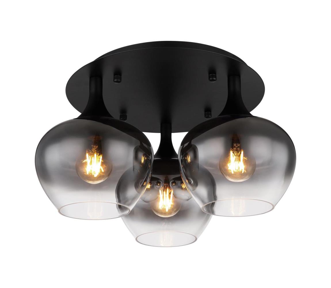 Globo 15548-3D - Přisazený lustr MAXY 3xE27/40W/230V černá 15548-3D