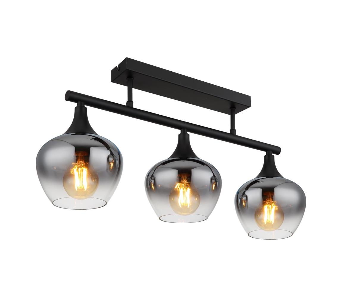 Globo 15548-3D1 - Přisazený lustr MAXY 3xE27/40W/230V černá 15548-3D1