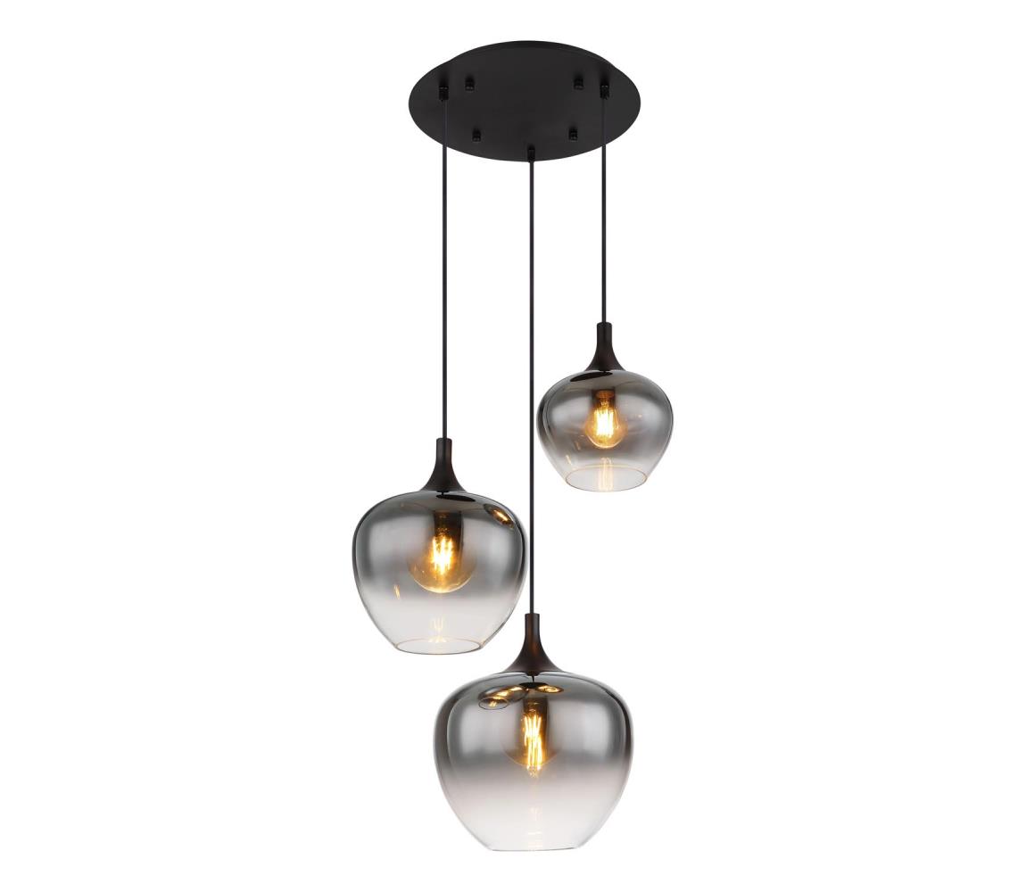 Globo 15548-3H - Lustr na lanku MAXY 3xE27/40W/230V černá 15548-3H