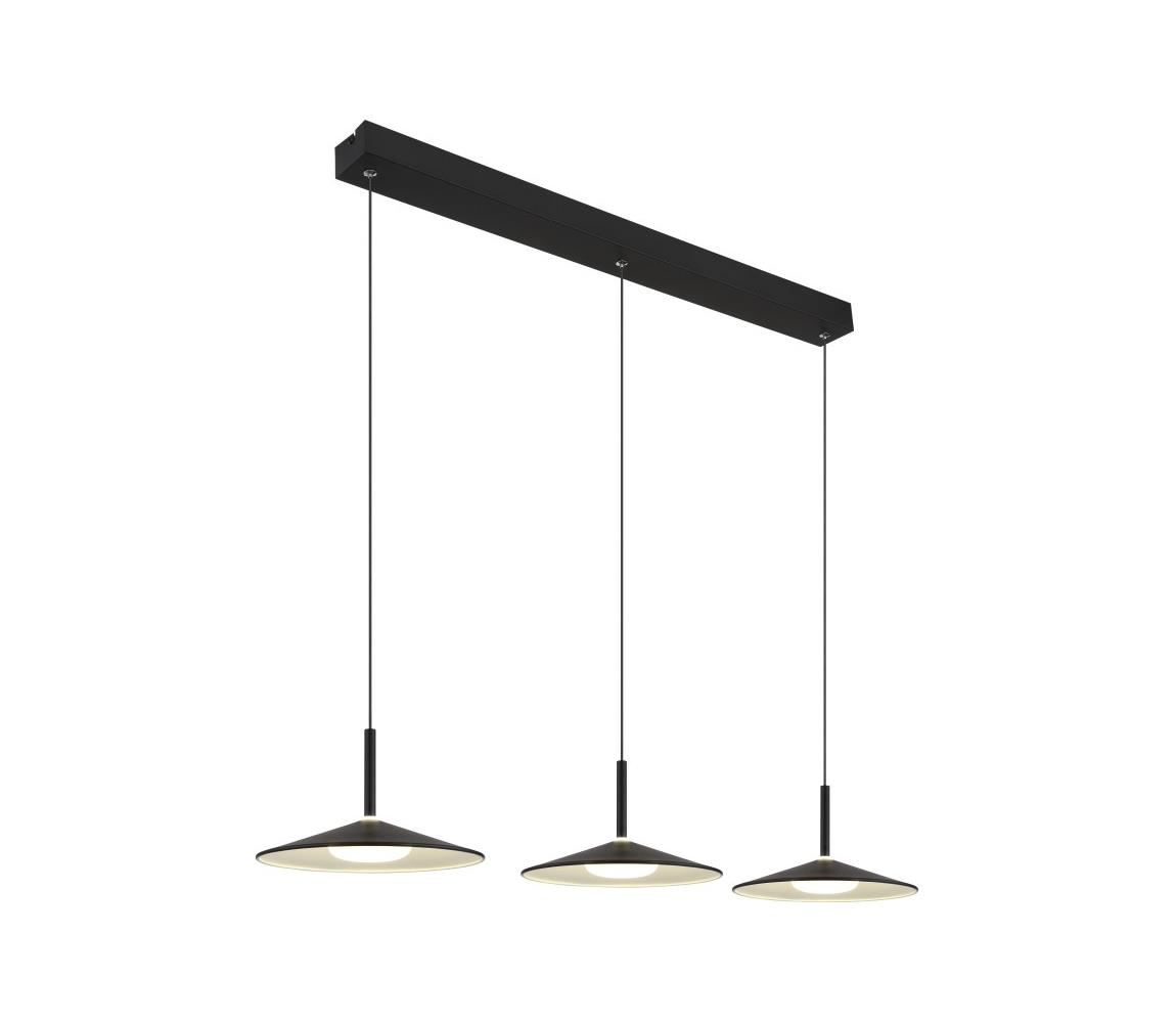 Globo 15635S-3 - LED Lustr na lanku LAMPONE LED/24W/230V 4000K černá 15635S-3