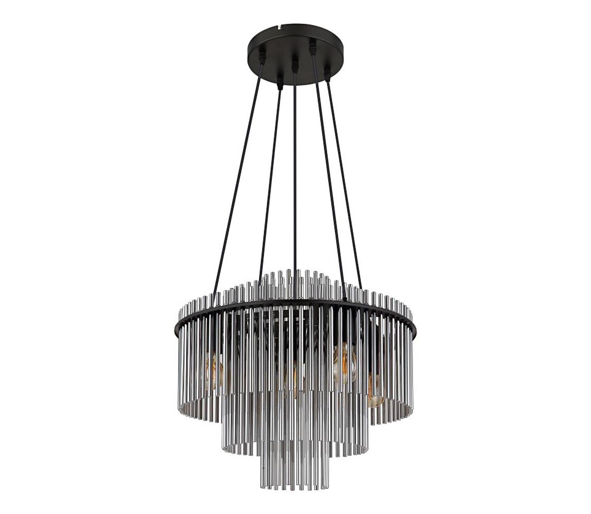 Globo 15698H1 - Lustr na lanku GORLEY 5xE27/60W/230V černá 15698H1