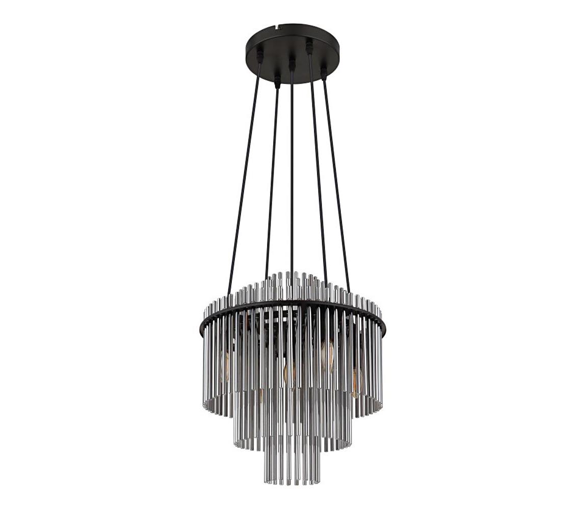 Globo 15698H2 - Lustr na lanku GORLEY 5xE14/40W/230V černá 15698H2