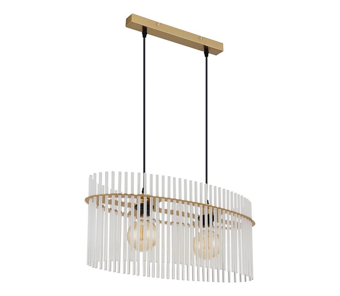 Globo 15698H3M - Lustr na lanku GORLEY 2xE27/60W/230V zlatá 15698H3M