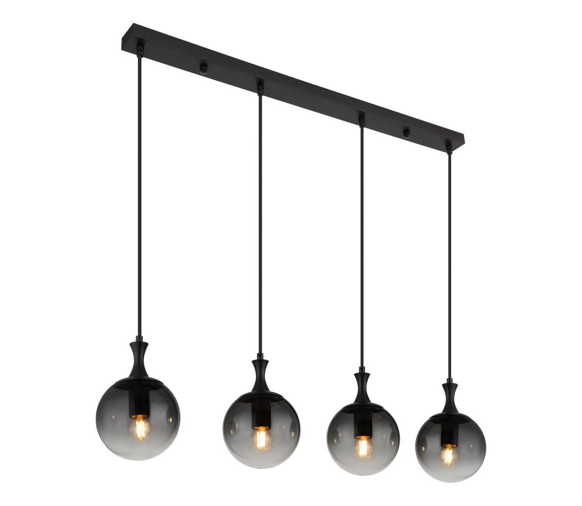 Globo 15885-4H - Lustr na lanku DALTON 4xE27/10W/230V černá 15885-4H