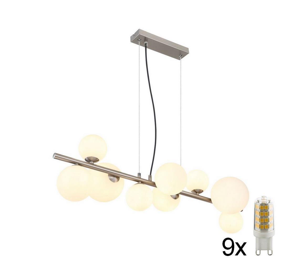 Globo 56140-9H - LED Lustr na lanku RIHA 9xG9/3W/230V chrom 56140-9H