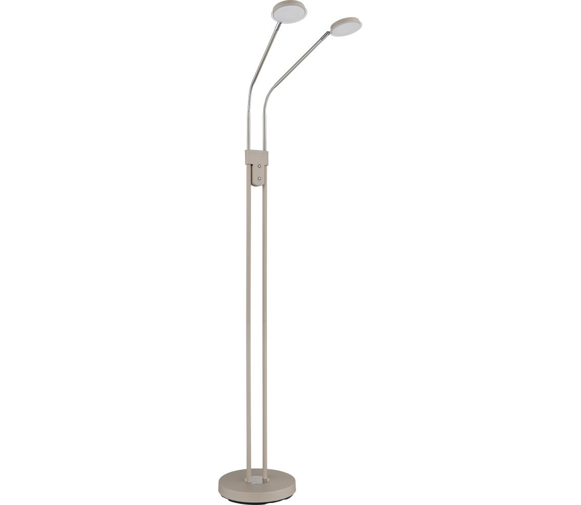 Globo 58504-2SSA-LED Stm Stojací lampa SILVIO 2x6,5W/230V 2700/3350/4000K béžová 58504-2SSA