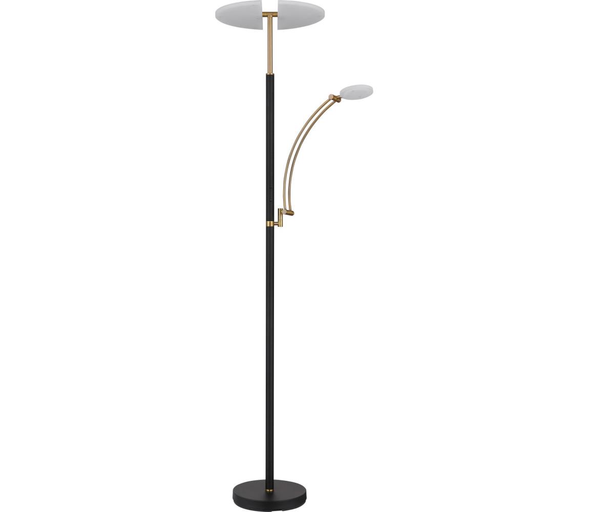 Globo 58909B - LED Stmívatelná stojací lampa TIRANA 40W/230V + 5,5W černá 58909B