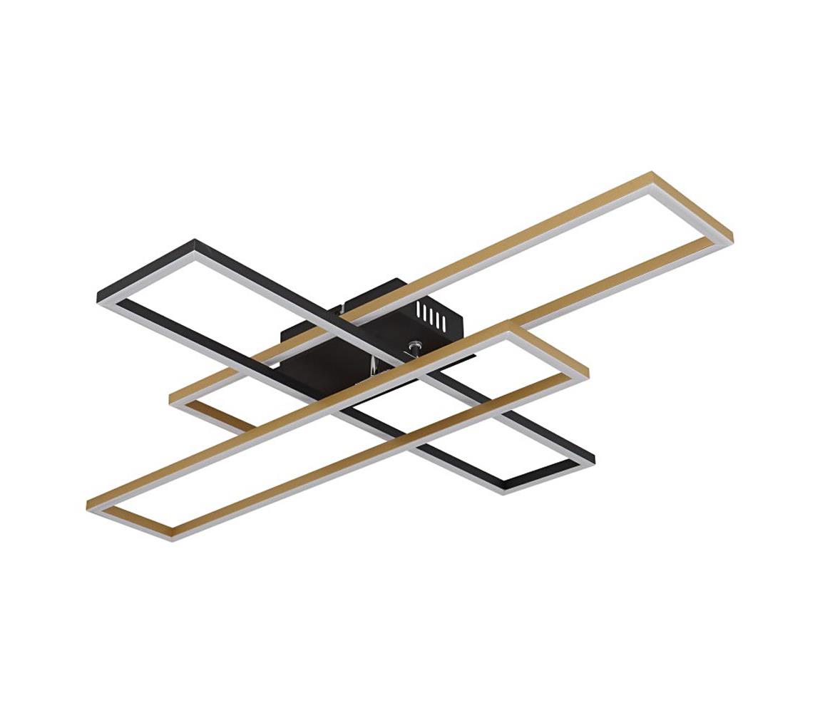 Globo 67208-40G -LED Stropní svítidlo DAKARI 40W/230V 3000K 60x80 cm černá/zlatá 67208-40G