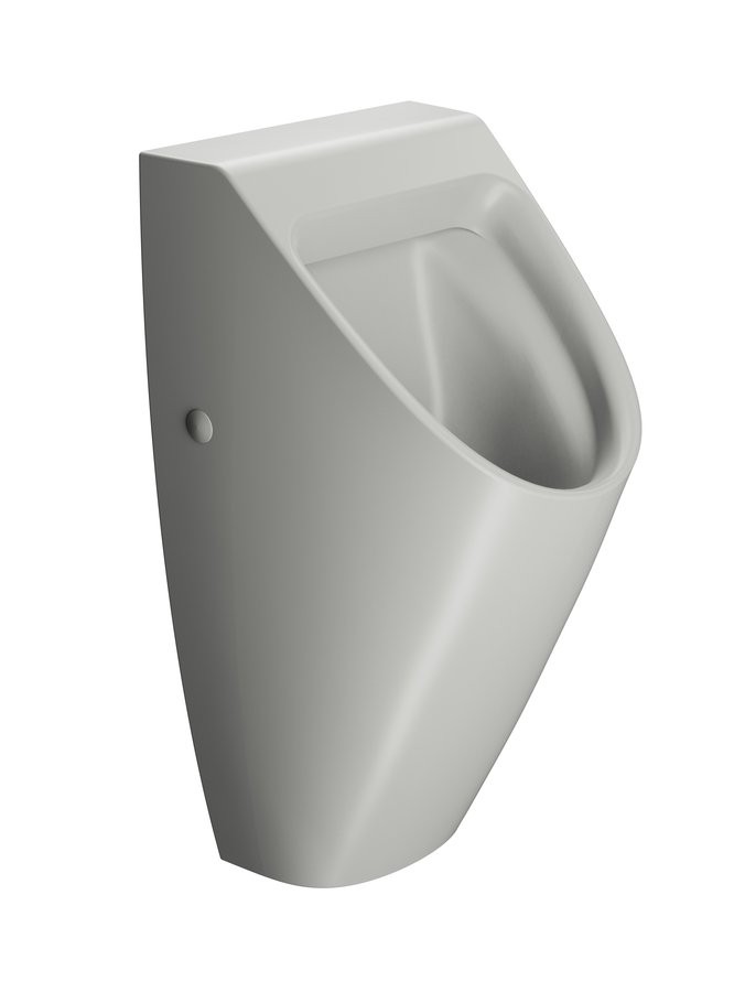 GSI COUNITY urinál se zakrytým přívodem vody, Rimless, 31x65cm, cenere mat 909717