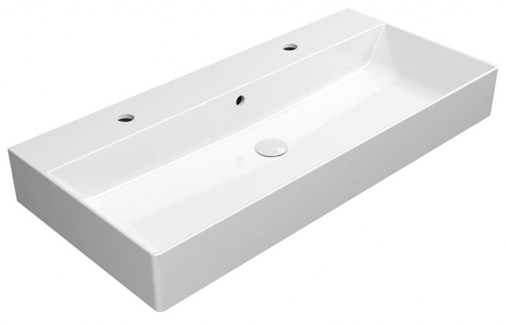 GSI KUBE X keramické dvojumyvadlo 100x47cm, bílá ExtraGlaze 9423211