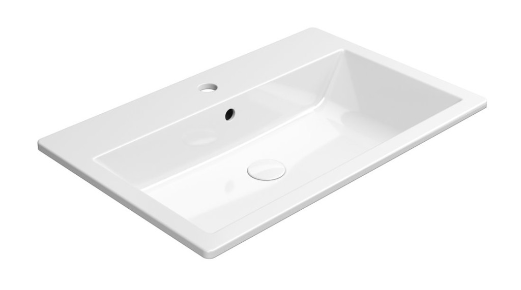GSI KUBE X keramické umyvadlo zápustné 70x46cm, bílá ExtraGlaze 9437111