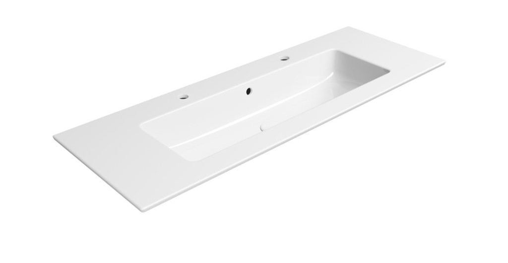 GSI PURA keramické dvojumyvadlo Slim 122x46cm, bílá ExtraGlaze 8887211