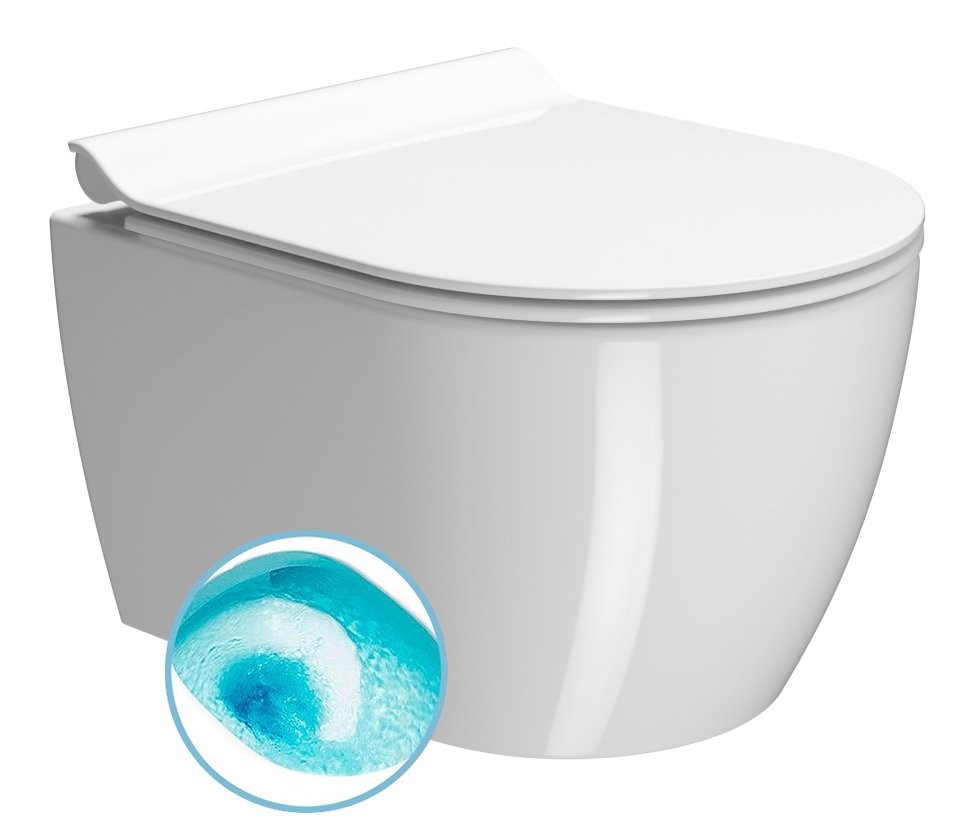 GSI PURA SHORT závěsná WC mísa, Swirlflush, 35x46cm, bílá ExtraGlaze 880211