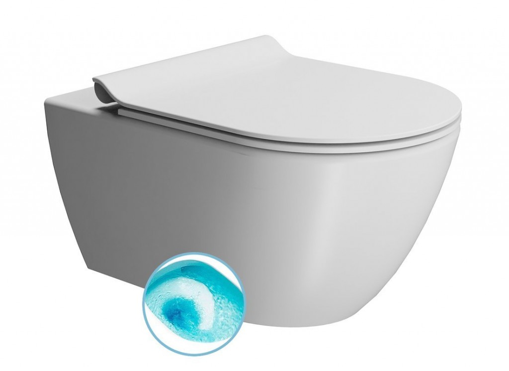 GSI PURA závěsná WC mísa, Swirlflush, 36x55cm, bílá dual-mat 881509