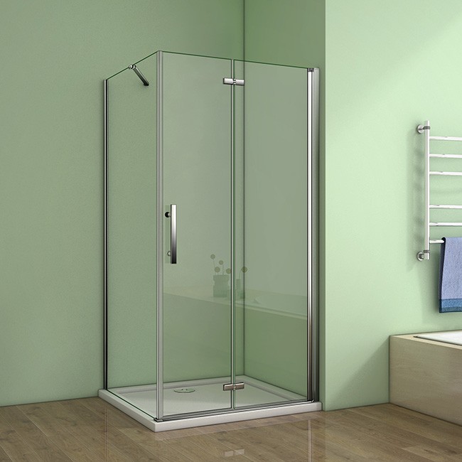 H K Obdélníkový sprchový kout MELODY B8 110x90 se zalamovacími dveřmi včetně sprchové vaničky z litého mramoru SE-MELODYB811090/SE-ROCKY11090