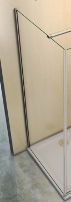 H K Pevná boční stěna MELODY F1 80x195, sklo čiré SE- MELODYF180