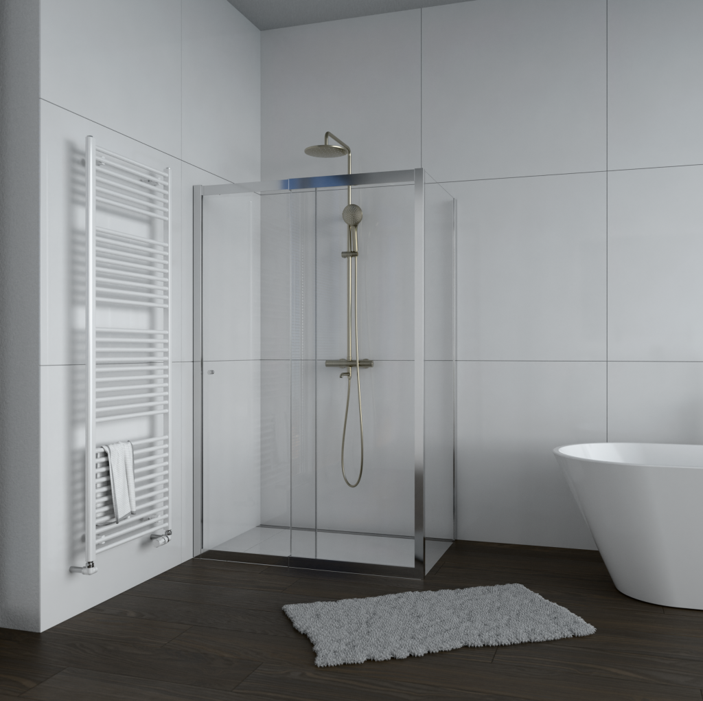 H K Sprchový kout Flexi 110x90, L/P varianta včetně sprchové vaničky z litého mramoru SE-FLEXI11090/THOR-11090