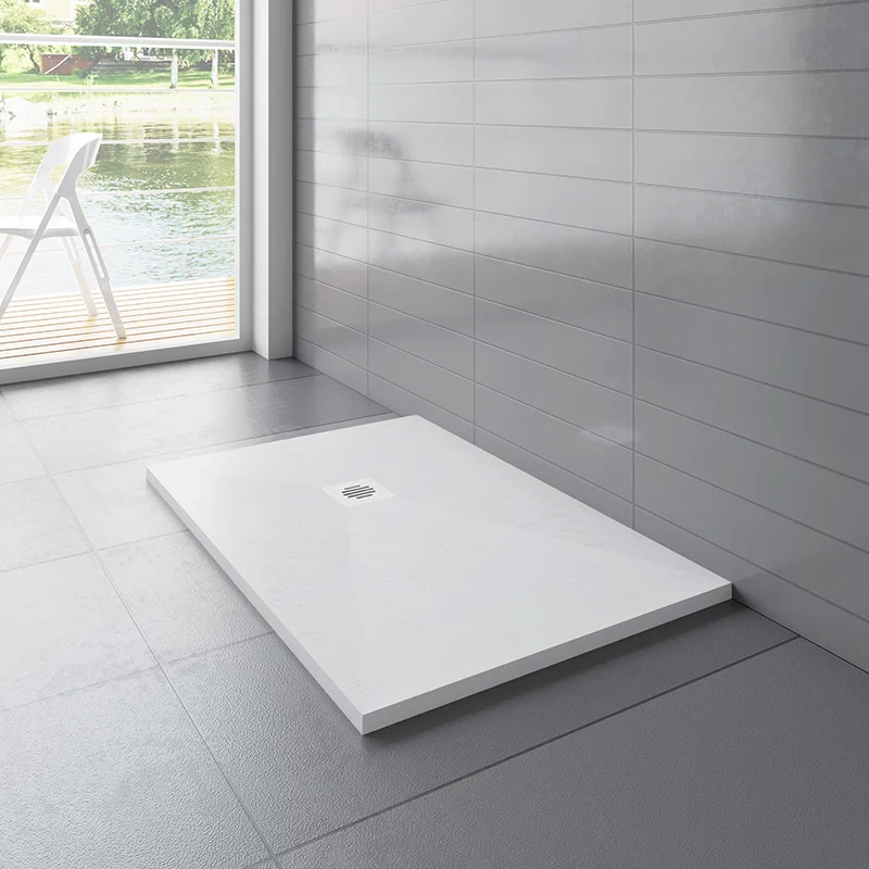 H K WHITE STAR sprchová vanička z litého mramoru, obdélník, 100x80x3 SE-WHITESTAR10080SET