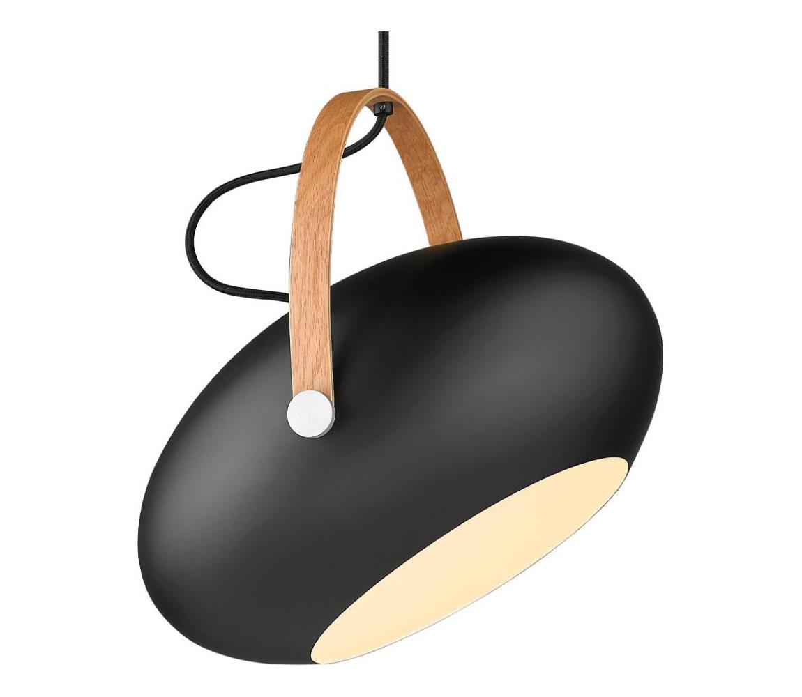 Halo Design 734382 - Lustr na lanku DC 1xE27/40W/230V pr. 40 cm černá/dub 734382