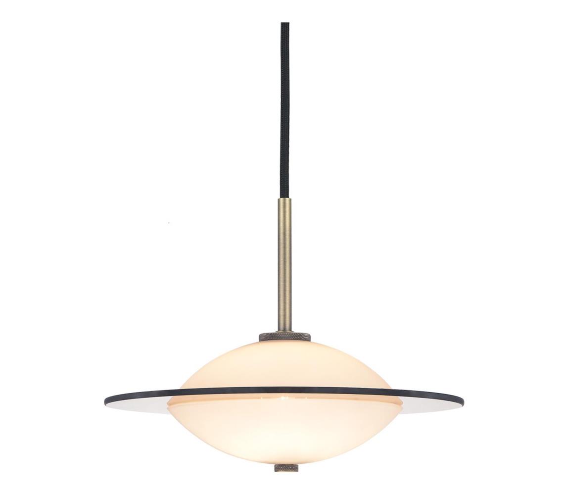 Halo Design 743599- Lustr na lanku ORBIT 1xG9/7W/230V pr. 24 cm bílá/mosaz/kouř. 743599