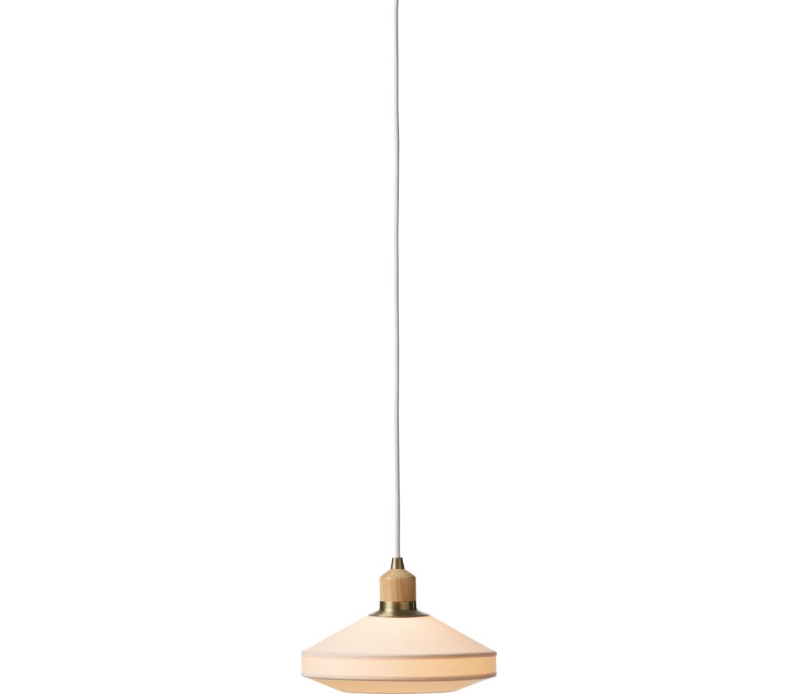 Halo Design 744091-Lustr na lanku PARIS 1xE14/40W/230V pr. 24 cm krém./mosaz/dub 744091