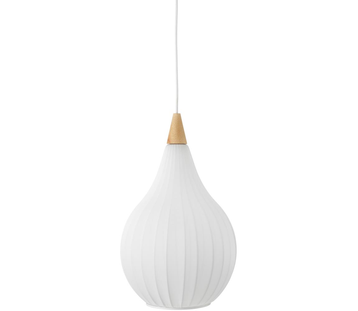 Halo Design 746262 - Lustr na lanku DROPS 1xE27/40W/230V pr. 30 cm bílá/dub 746262