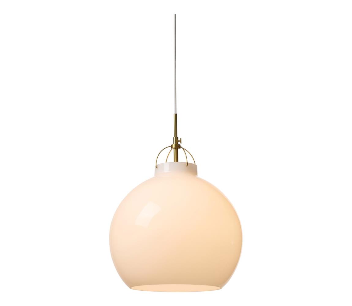 Halo Design 748068 - Lustr na lanku TOSCANA 1xE27/40W/230V pr. 36 cm krém./mosaz 748068