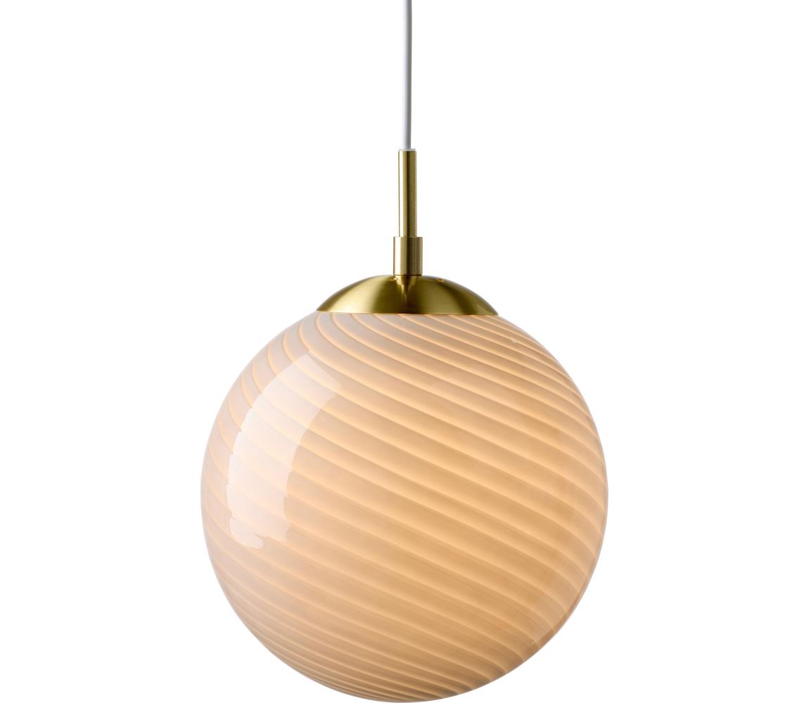 Halo Design 748358 - Lustr na lanku CANDY 1xE27/25W/230V pr. 20 cm šedá/mosaz 748358