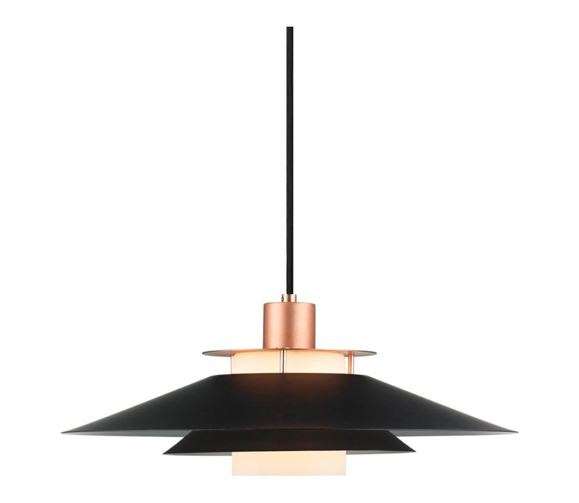 Halo Design 990785 - Lustr na lanku RIVOLI 1xE27/40W/230V pr. 40 cm černá/měděná 990785