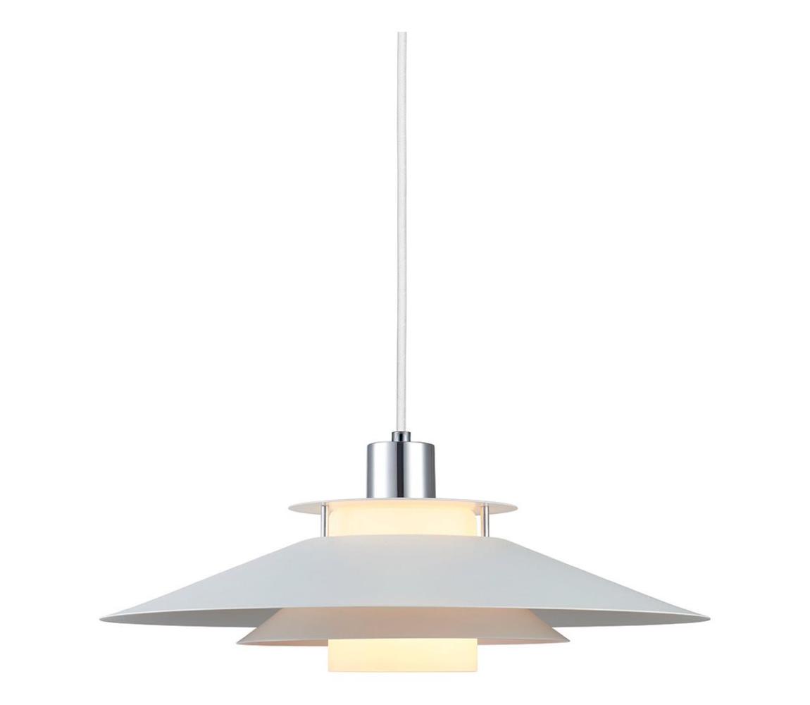 Halo Design 990792 - Lustr na lanku RIVOLI 1xE27/40W/230V pr. 40 cm bílá/l.chrom 990792