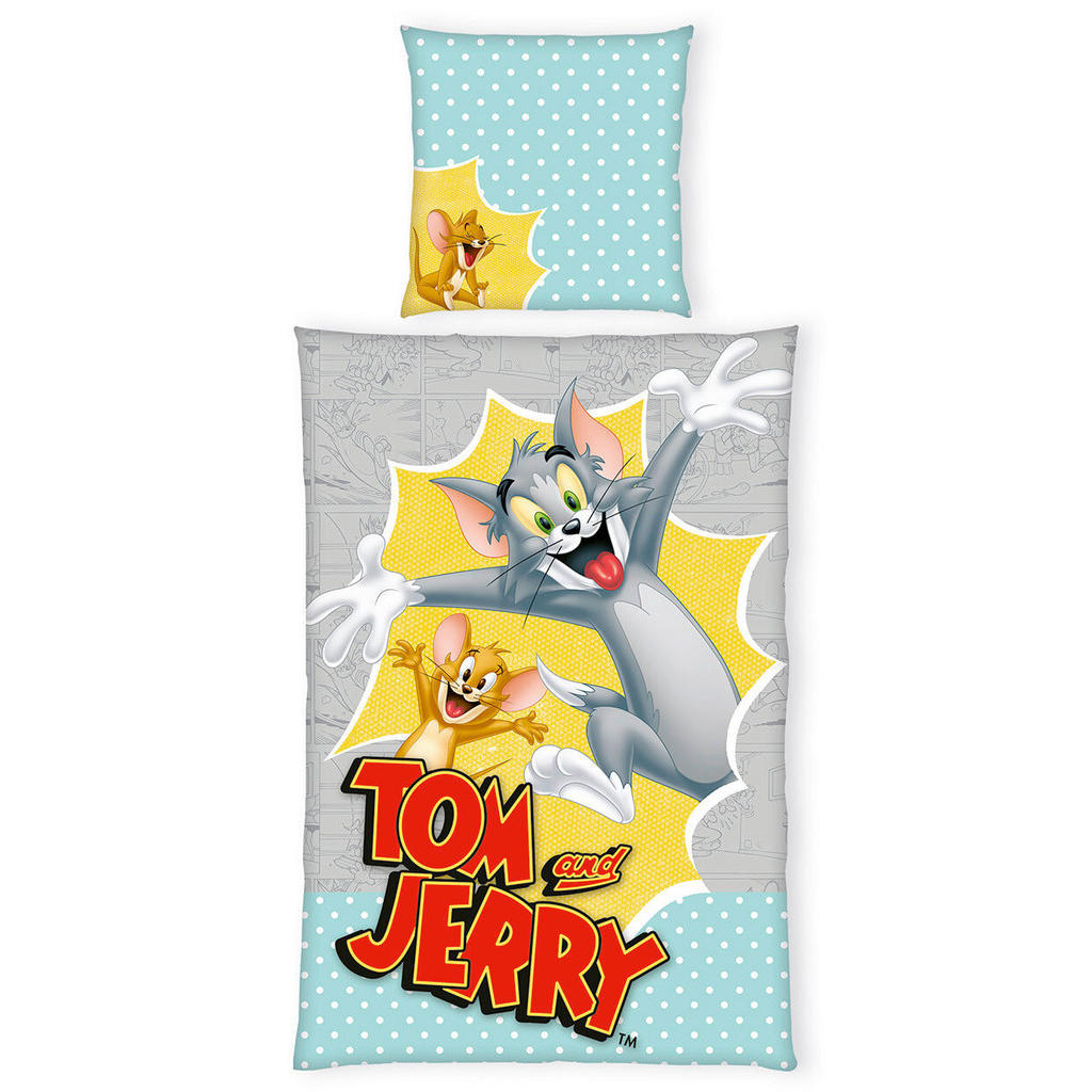 Herding DĚTSKÉ POVLEČENÍ TOM A JERRY, linon, vícebarevná, 135/200 cm