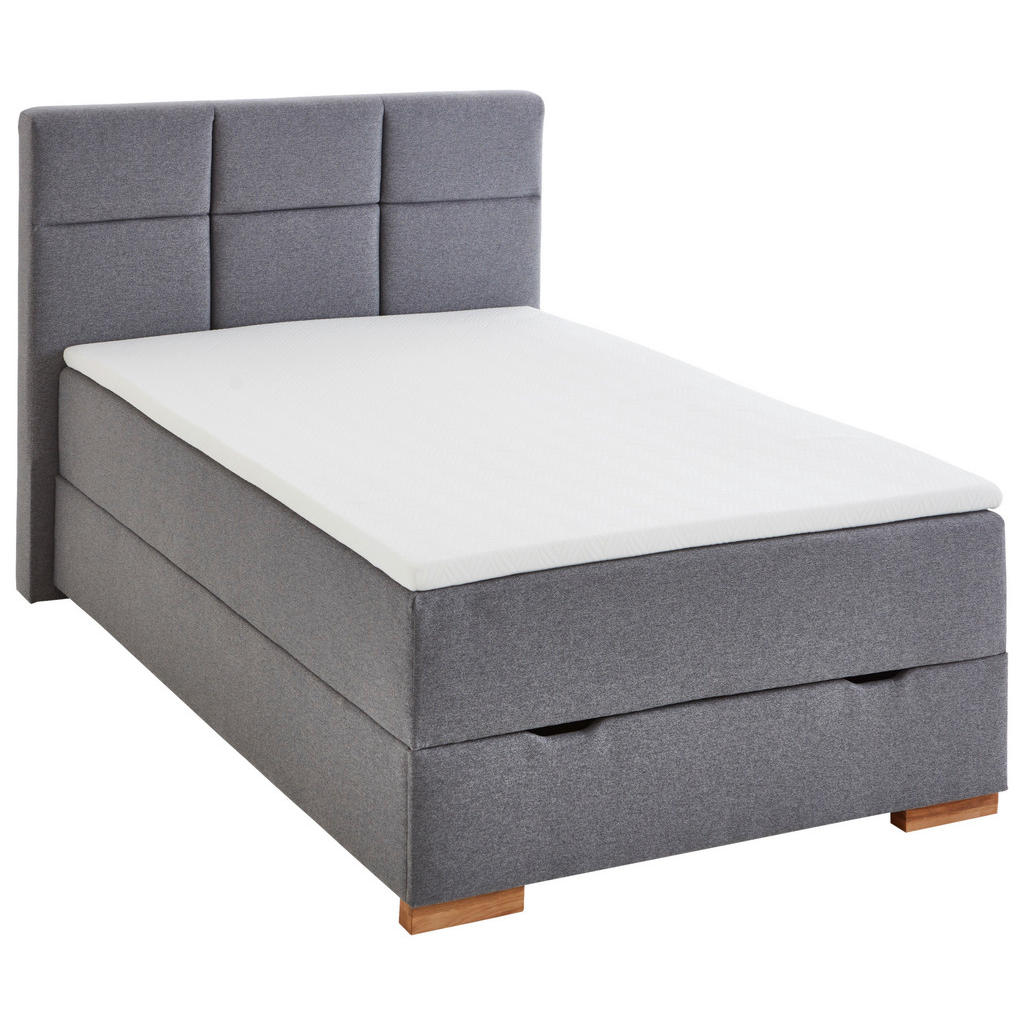 home24 POSTEL BOXSPRING, 140/200 cm, šedá