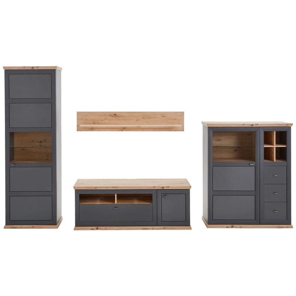 Hom`in OBÝVACÍ STĚNA antracitová, barvy dubu