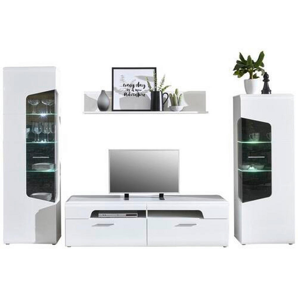 Hom`in OBÝVACÍ STĚNA bílá, barvy dubu, vysoce lesklá bílá