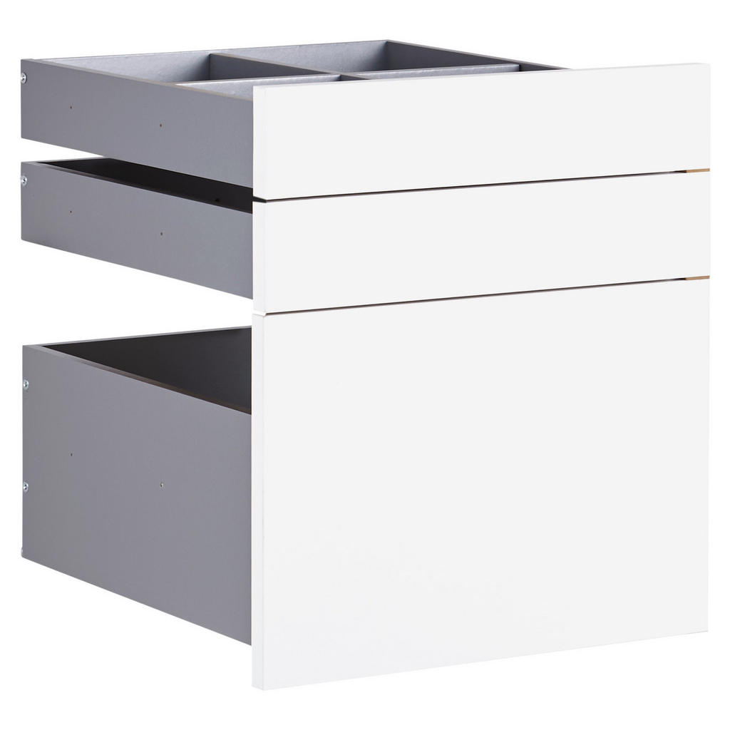 Hom`in SADA ZÁSUVEK, bílá, 45,3/50,3/46,8 cm