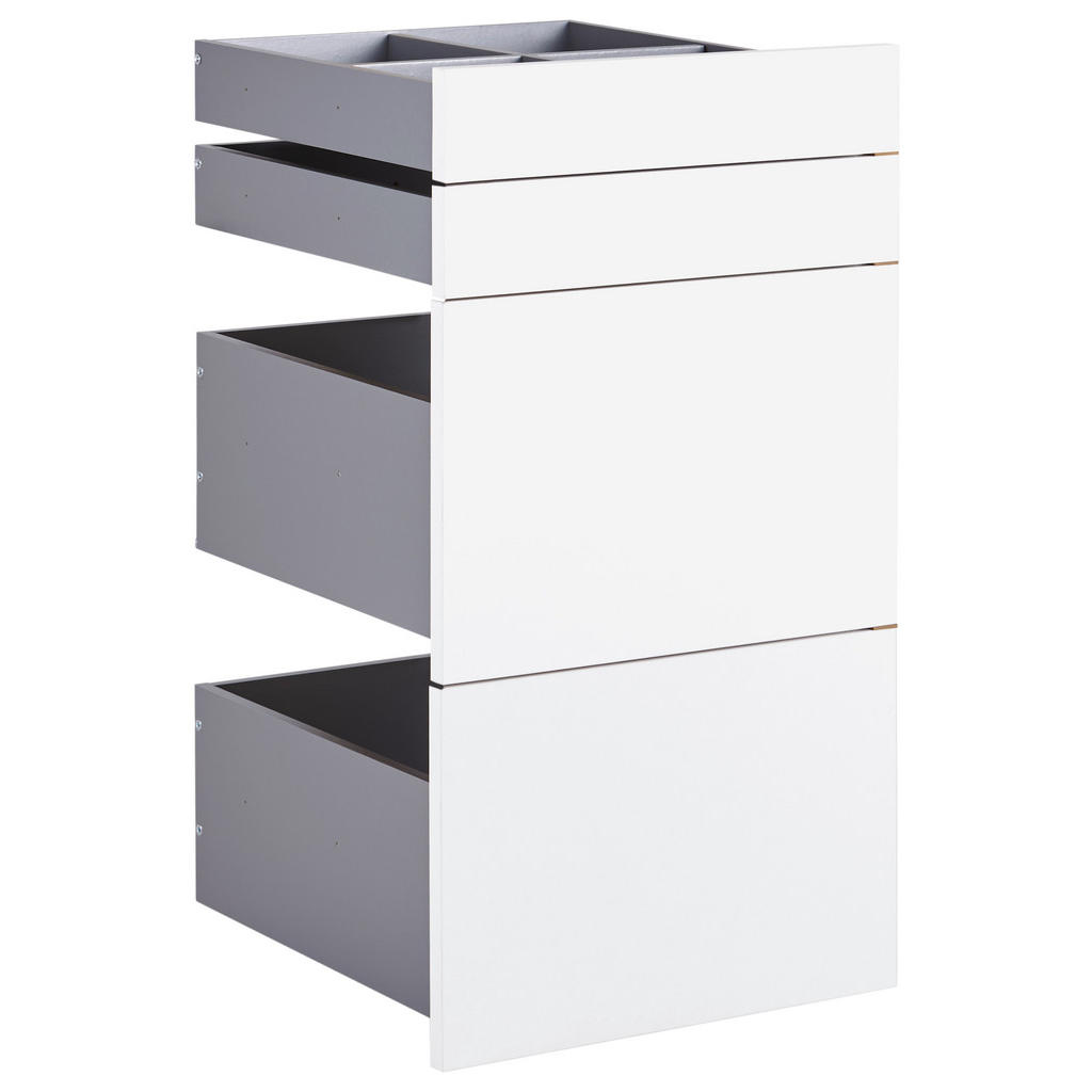 Hom`in SADA ZÁSUVEK, bílá, 45,3/83/46,8 cm