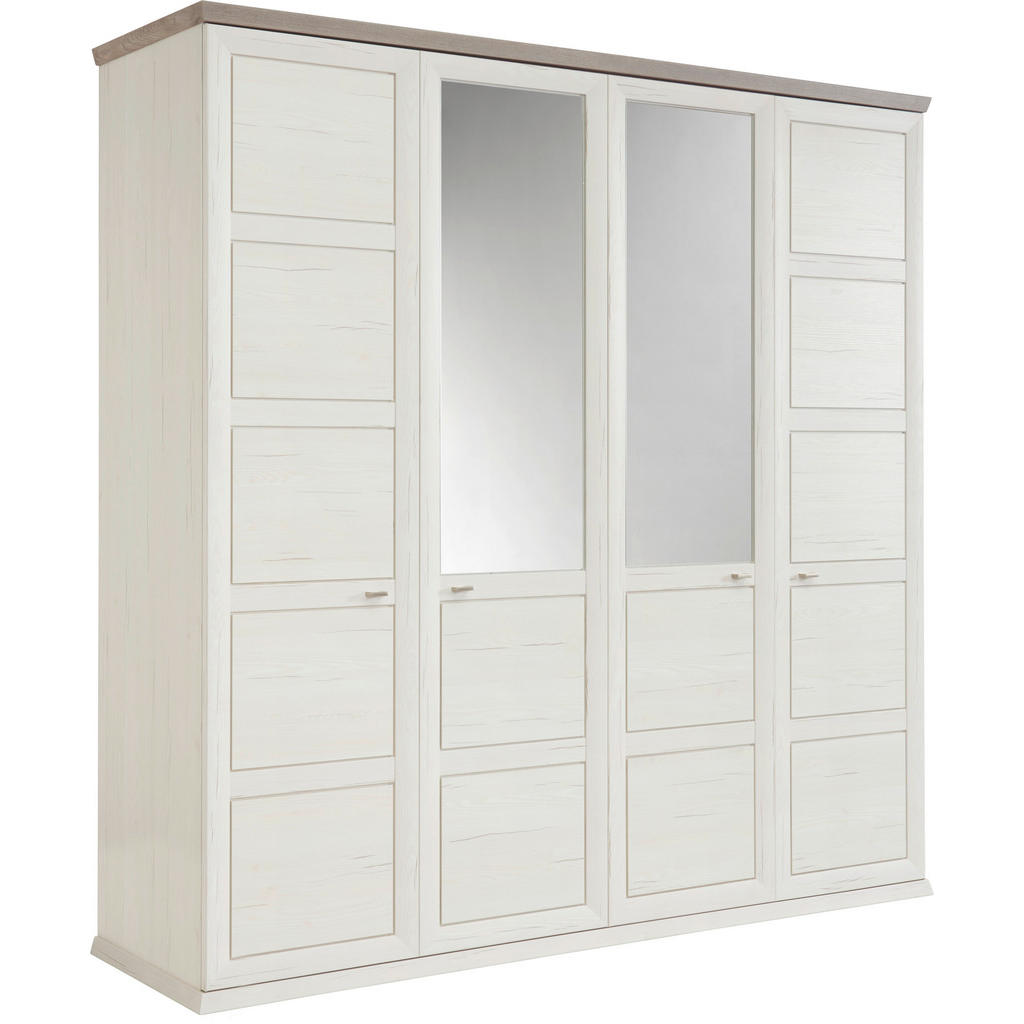 Hom`in ŠATNÍ SKŘÍŇ SE ZRCADLEM, šedá, bílá, 205/209/60 cm
