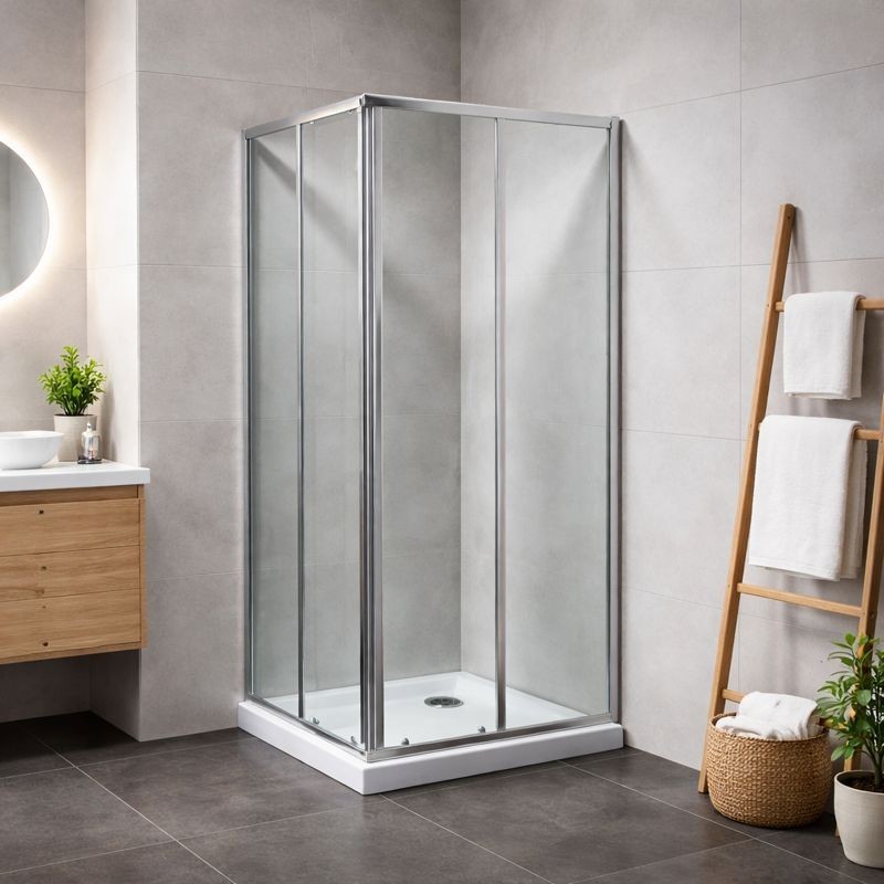 HOPA VÝHODNÝ SET ČTVEREC SMART RANDA s vaničkou Barva rámu Chrom/Leštěný hliník (ALU), Materiál Hliník, Rozměr A 90, Rozměr B 90, Rozměr C 190, Směr zavírání Univerzální Levé / Pravé, Výplň Čiré bezpečnostní sklo 4 / 6 mm OLCTVER90CC1
