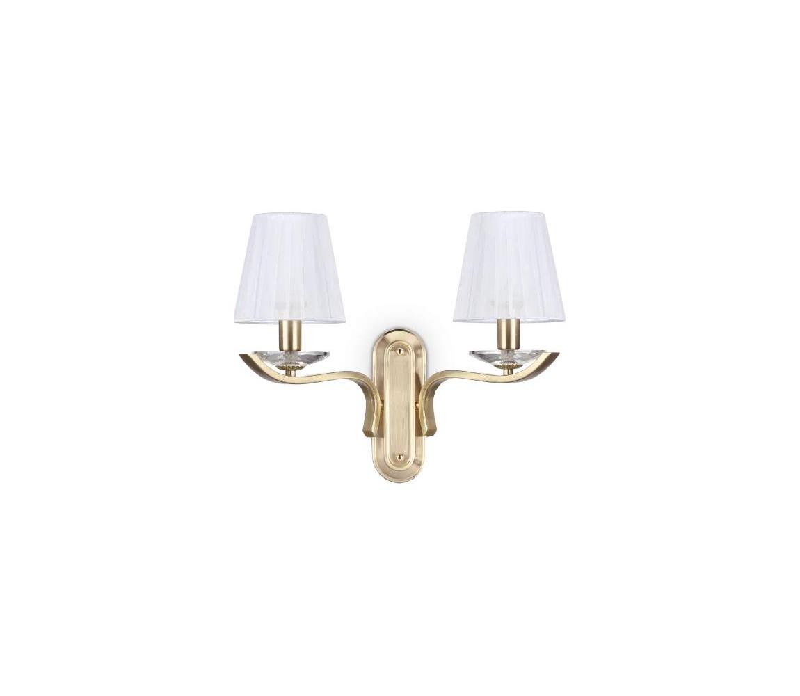 Ideal Lux - Křišťálová nástěnná lampa PEGASO 2xE14/28W/230V zlatá 197708