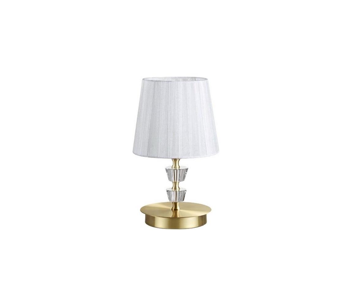 Ideal Lux - Křišťálová stolní lampa PEGASO 1xE14/28W/230V zlatá 197753