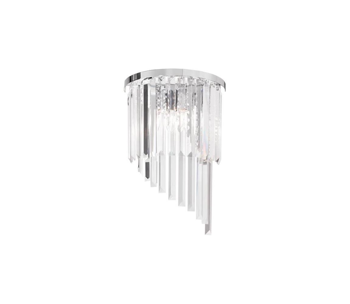 Ideal Lux - Křišťálové nástěnné svítidlo CARLTON 3xE14/40W/230V lesklý chrom 168913