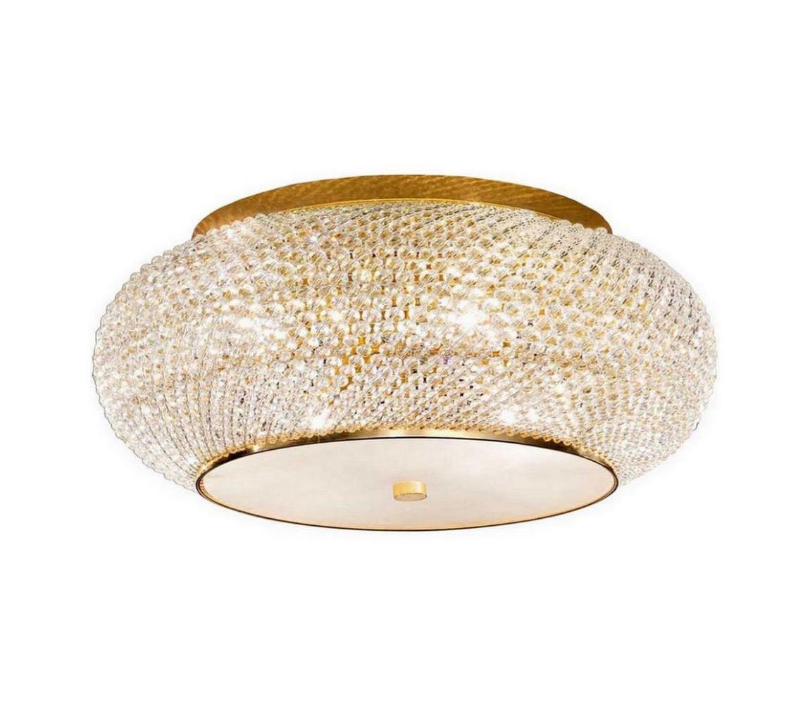 Ideal Lux - Křišťálové stropní svítidlo PASHA 10xE14/40W/230V pr. 55 cm zlatá 100791