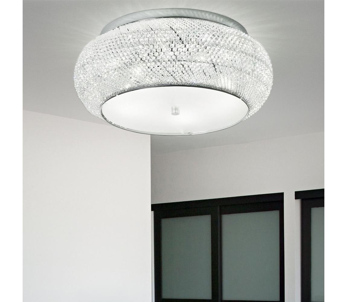 Ideal Lux - Křišťálové stropní svítidlo PASHA 14xE14/40W/230V pr. 65 chrom 164991
