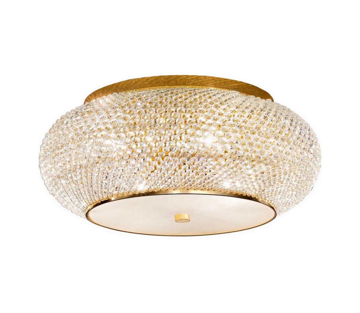 Ideal Lux - Křišťálové stropní svítidlo PASHA 14xE14/40W/230V pr. 65 cm zlatá 165004