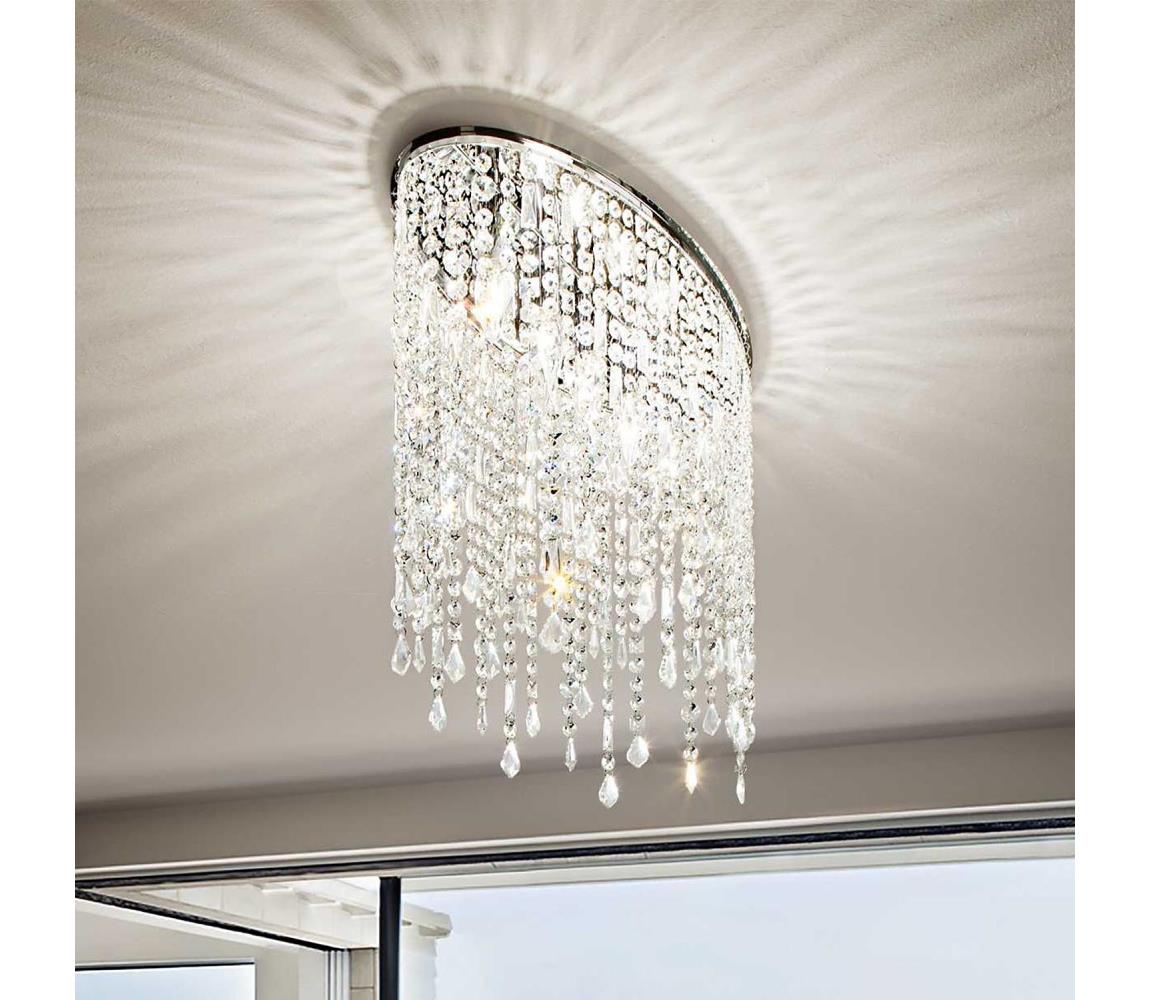 Ideal Lux - Křišťálové stropní svítidlo RAIN 3xE14/40W/230V lesklý chrom 008370