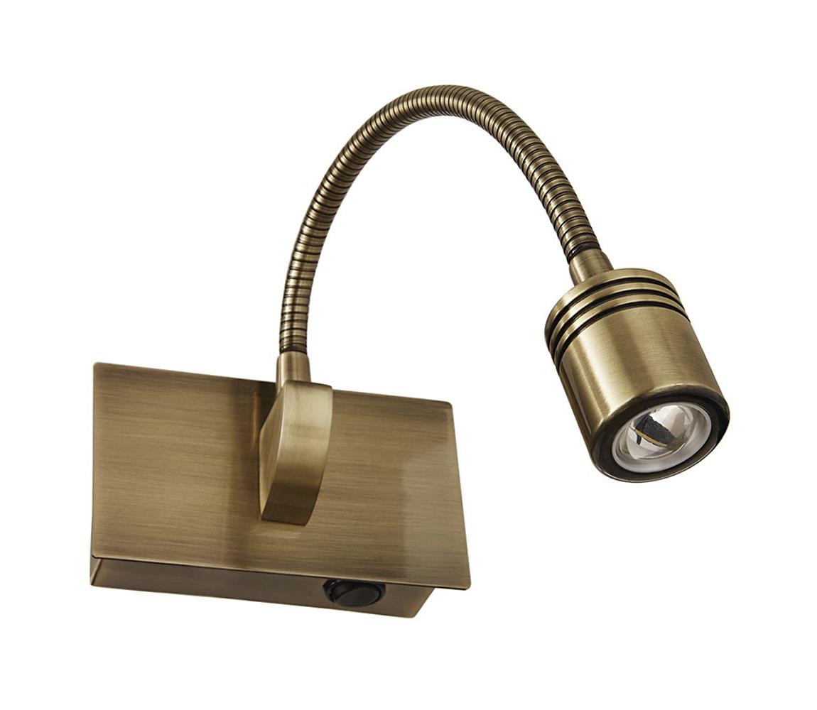 Ideal Lux - LED Flexibilní nástěnná lampa DYNAMO LED/3,5W/230V CRI 90 bronzová 121352