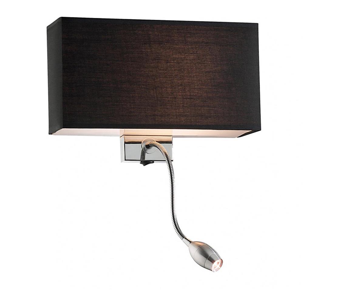 Ideal Lux - LED Flexibilní nástěnná lampa HOTEL 1xE27/60W + LED/1,5W/230V 35956