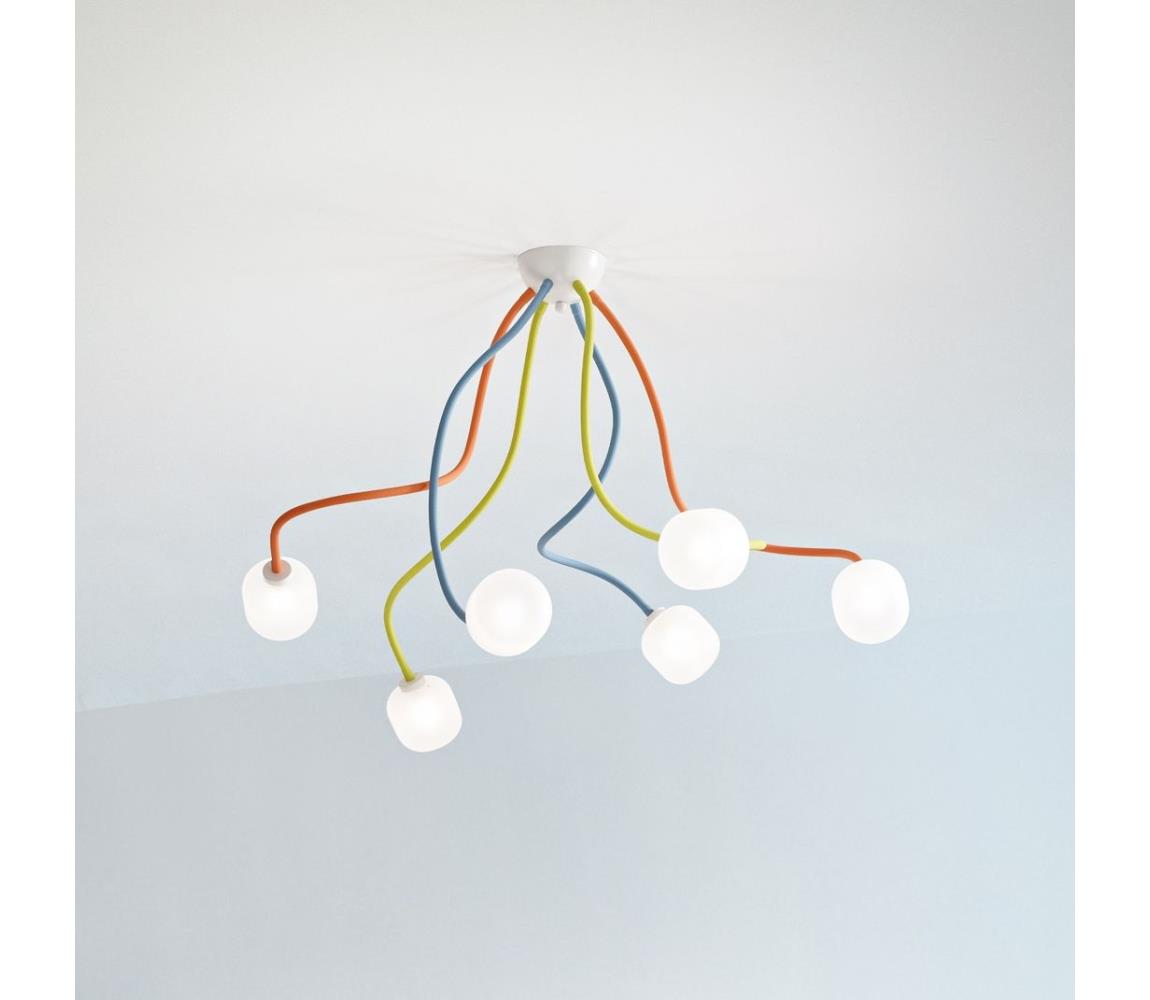 Ideal Lux - LED Flexibilní přisazený lustr OCTOPUS 6xG9/3W/230V pestrobarevná 174976