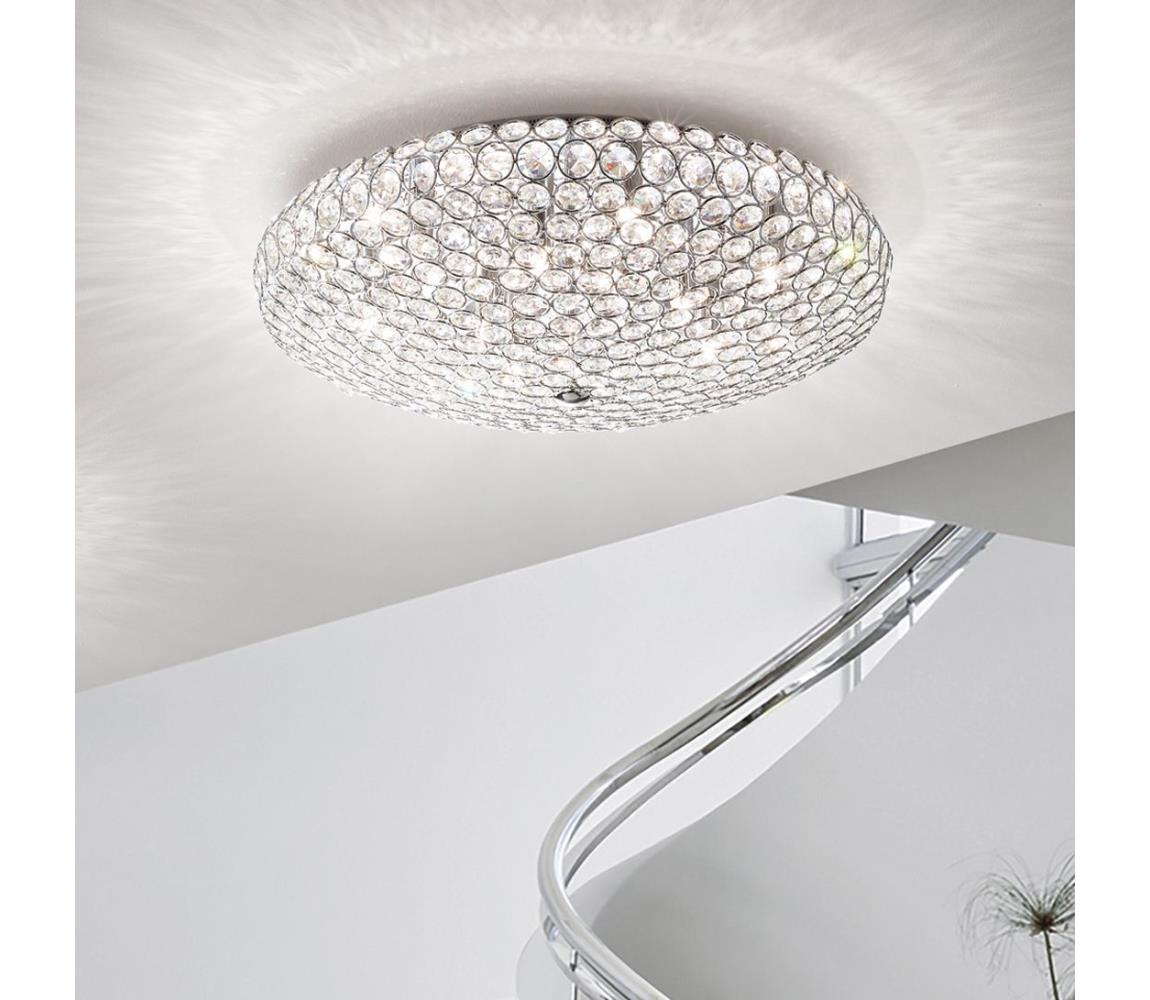 Ideal Lux - LED Křišťálové stropní svítidlo KING 9xG9/3W/230V pr. 53,5 cm chrom 073255